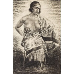 Boleslaw Cybis (1895 Massandra Farm in Crimea - 1957 Trenton (New Jersey, USA)), Half-act of a woman in a shawl, 1927-29