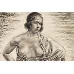 Boleslaw Cybis (1895 Massandra Farm in Crimea - 1957 Trenton (New Jersey, USA)), Half-act of a woman in a shawl, 1927-29