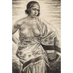 Boleslaw Cybis (1895 Massandra Farm in Crimea - 1957 Trenton (New Jersey, USA)), Half-act of a woman in a shawl, 1927-29