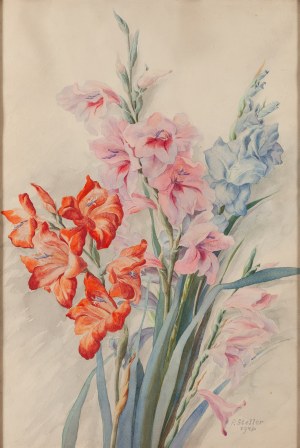 Paweł Steller (1895 Hermanice - 1974 Katowice), Gladiole, 1943