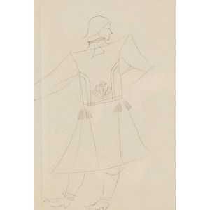 Stanislaw Szukalski (1893 Warta near Sieradz - 1987 Los Angeles), Costume sketch, ca. 1960