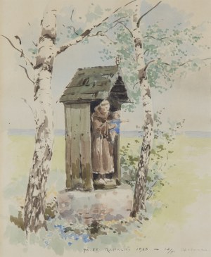 Józef Rapacki (1871 Warszawa - 1929 Olszanka k. Skierniewic), Wiejska kapliczka, 1928