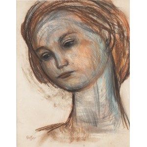 Josef Presser (1907 Lublin - 1967 Paris), Head of a girl, 20th century.