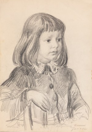 Jan Marcin Szancer (1902 Kraków - 1973 Warszawa), Portret dziewczynki, 1949