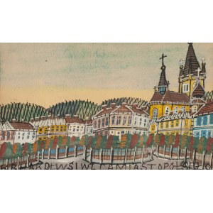 Nikifor Krynicki (1895 Krynica - 1968 Folusz), Widok na miasto