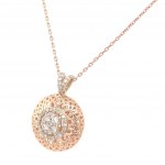 ROSE GOLD CHOKER NECKLACE 4.11 GR WITH DIAMONDS - PND20405