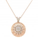 ROSE GOLD CHOKER NECKLACE 4.11 GR WITH DIAMONDS - PND20405