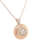 ROSE GOLD CHOKER NECKLACE 4.11 GR WITH DIAMONDS - PND20405
