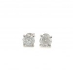 EARRINGS IN WHITE GOLD 1.25 GR WITH DIAMONDS - ER40105
