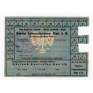Karta żywnościowa woj. krakowskie, sierpień 1945 (240)