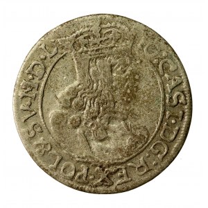 Jan II Kazimierz, Szóstak 1663 A-T, Kraków. Obwódki na aw. i rew. (631)