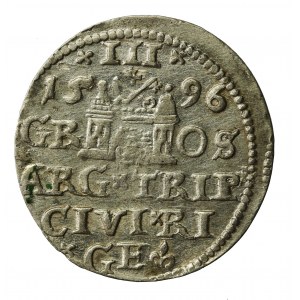 Zygmunt III, Trojak 1595, Ryga (883)