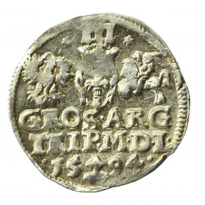 Zygmunt III Waza, Trojak 1594, Wilno - Chalecki dzieli datę (892)