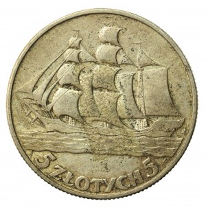 II RP, 5 gold 1936, Sailing ship (922)