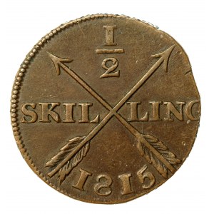 Szwecja, 1/2 skilling 1815 (958)