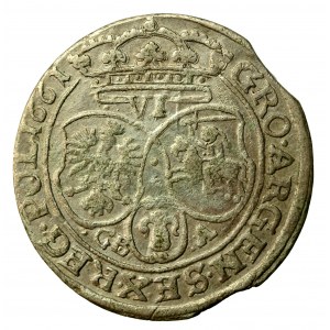 Jan II Kazimierz, szóstak 1661 GB-A, Lwów (964)