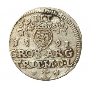 Zygmunt III Waza, Trojak 1591, Wilno - moneta z Walca (980)