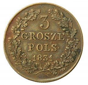 November Uprising, 3 pennies 1831 KG (985)