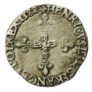 Henryk III Walezy, 1/4 ecu 1582, Rennes (507)