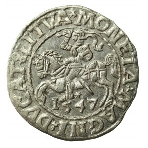 Zygmunt II August, Półgrosz 1547, Wilno - LI/LITVA (536)