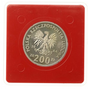 PRL, 200 złotych 1986, Ochrona Środowiska - Sowa. Próba (662)