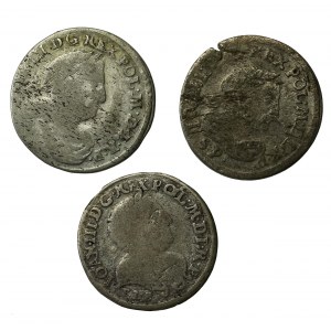 Jan III Sobieski, zestaw szóstaków 1678-1681. Razem 3 szt. (677)