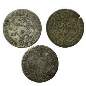Jan III Sobieski, zestaw szóstaków 1678-1681. Razem 3 szt. (677)