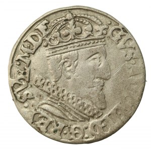 Gustaw II Adolf, Trojak 1631, Elbląg. Napis ELBINGENSIS. Bardzo rzadki(564)