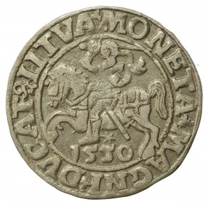 Sigismund II Augustus, Half-penny 1550, Vilnius - L/LITVA. Rare (566)