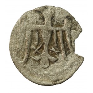 Jadwiga 1384-1386, Denar, Poznań. Bardzo rzadkie (574)