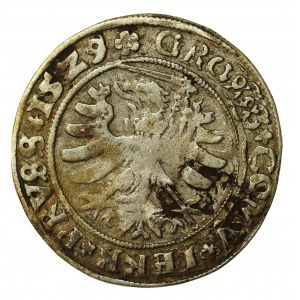 Zygmunt I Stary, Grosz 1529, Toruń, PRVSS/PRVSS (1020)