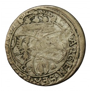 Jan II Kazimierz, szóstak 1661, Lwów. ARGEN, duże tarcze (1031)