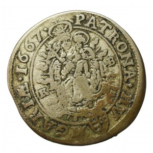Austria, Leopold I, 6 krajcarów 1667, Krzemnica (1035)