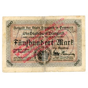Stargard/Stargard i. Pom., 500,000/500 marks 1922 (523)