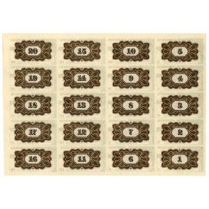 Russia, Irkutsk, 90 rubles in the form of a coupon sheet for 4.5% bonds for 200 rubles 1917 (589)