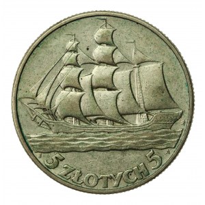 II RP, 5 złotych 1936 Żaglowiec (420)