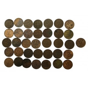 II RP, zestaw 2 grosze 1925-1939. Razem 36 szt. (488)