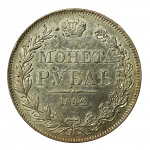 Zabór rosyjski, Mikołaj I, rubel 1842 MW, Warszawa (215)