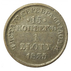 Zabór rosyjski, 15 kopiejek=1 złoty 1835 MW, Warszawa (221)