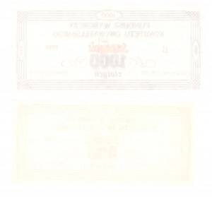 Solidarity, 500 and 1,000 zloty 1989 brick for Civic Committee Election Fund (523)