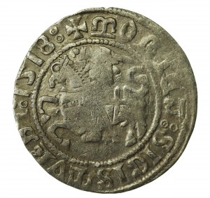 Sigismund I the Old, Half-penny 1518, Vilnius - error, MONTEA (628)