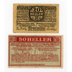 Bielsko/Bielitz; Miasto; 50 halerzy i 20 halerzy, 1919/1920 (1206)