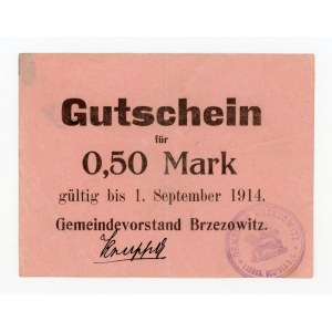 Brzozowice/Brzezowitz; Gmina; ważny do 1.9.1914; 0,50 marki - rzadszy (1244)