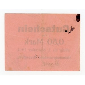 Brzozowice/Brzezowitz; Gmina; ważny do 1.9.1914; 0,50 marki - rzadszy (1244)