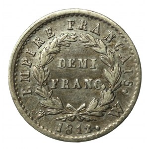 Francja, Napoleon I, 1/2 franka 1812, Lille (979)