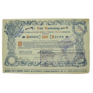 National Bank of the Kingdom of Galicia and Lodomeria, 4% mortgage bond of 200 crowns (1516)