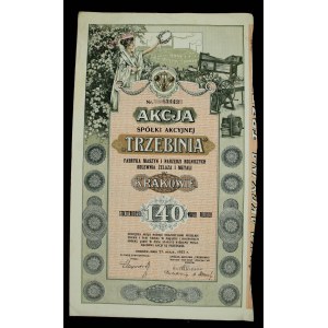 Trzebinia Fabryka Maszyn i Narzędzi Rolniczych Odlewnia Żelaza i Metali, 140 mkp 1922 (1517)