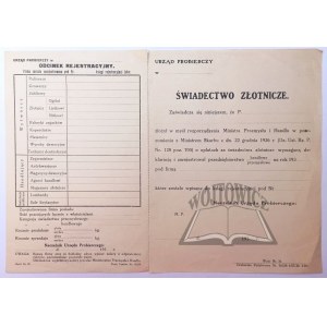 goldsmith's CERTIFICATE.