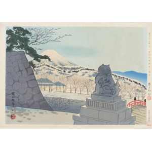 Tomikichirō Tokuriki (1902-2000), Mount Fuji - view from Takeda temple in Kofu, 1939/1940