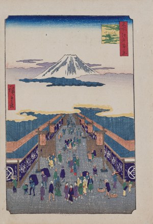 Utagawa Hiroshige (1797 - 1858), wyd. Yoshikawa Kobunkan, Suruga-chō, z cyklu „100 słynnych widoków Edo”, Tokio, 1918
